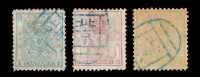 ○1885-1888年小龙邮票二套，盖上海、北京海关中文地名戳三枚全各一套